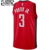 NBA Børn Trøje Houston Rockets Kevin Porter JR 3 2022-23 Nike Icon Edition Rød Swingman